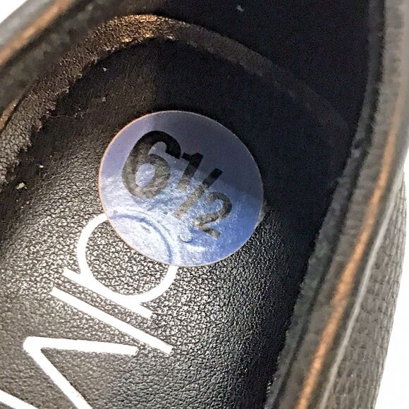 Calvin Klein Leta Slip On Loafers Women's 6.5 Black Pebbled Leather Flats Shoes - Picture 11 of 12